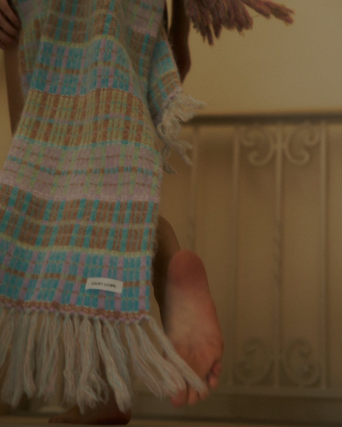 MIXED CHECK JACQUARD  SCARF