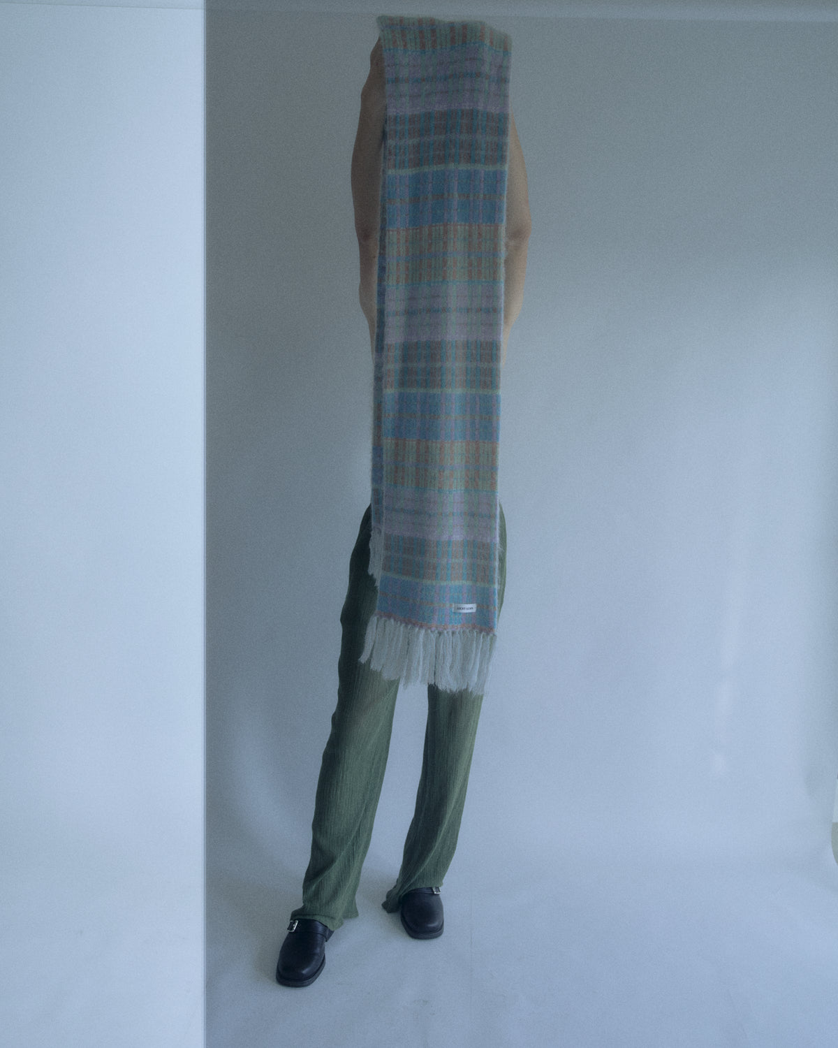 MIXED CHECK JACQUARD  SCARF