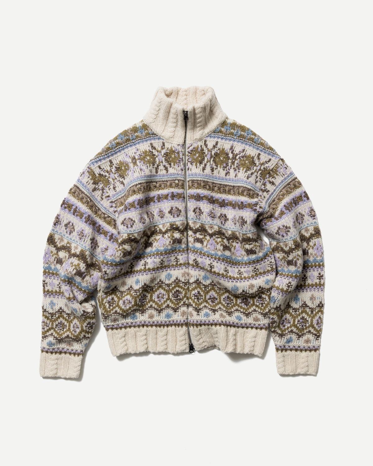 NATIVE PATTERN  ZIP-UP BLOUSON