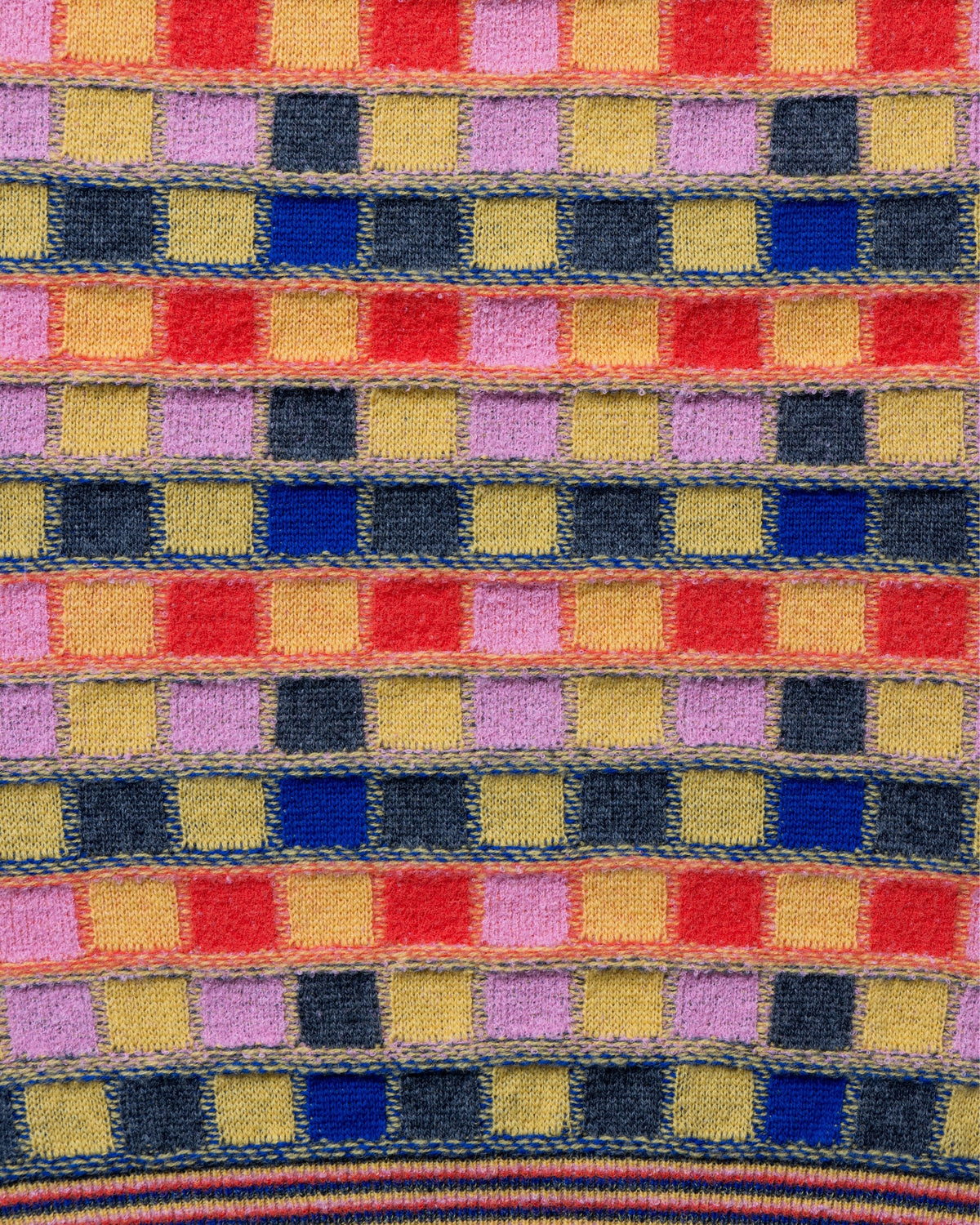 MULTICOLOR CHECKERBOARD PULLOVER