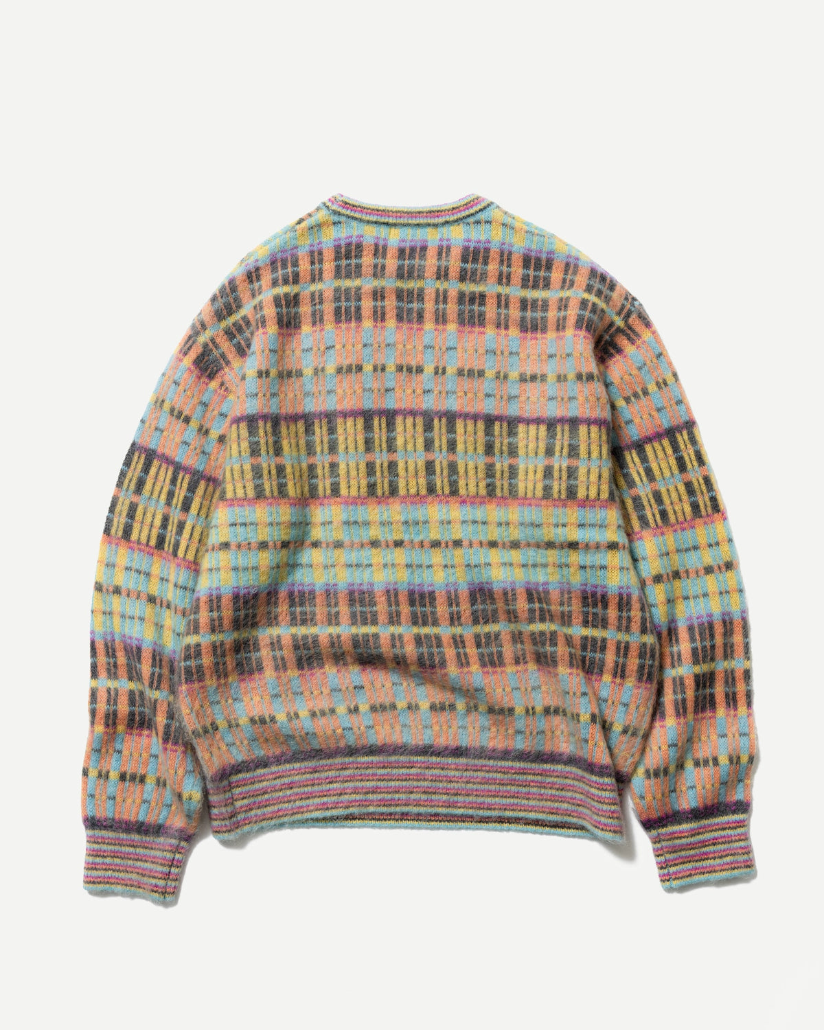 MIXED CHECK JACQUARD PULLOVER