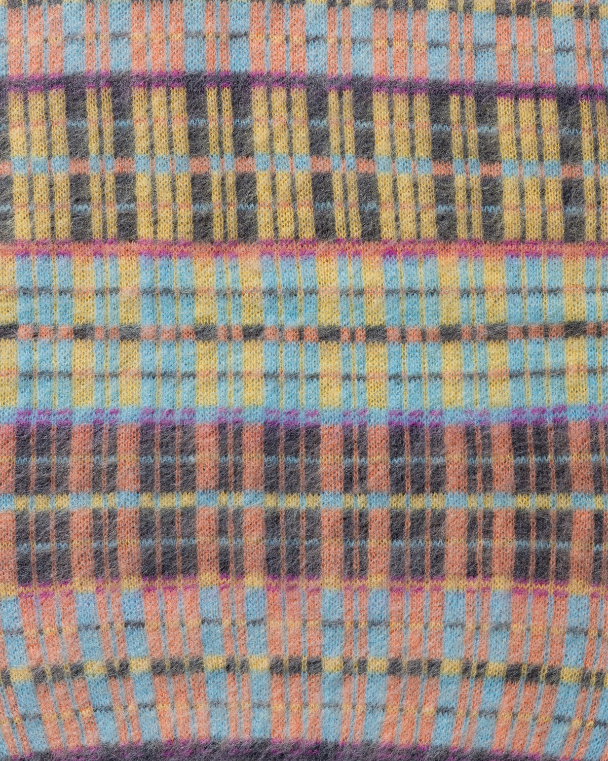 MIXED CHECK JACQUARD PULLOVER