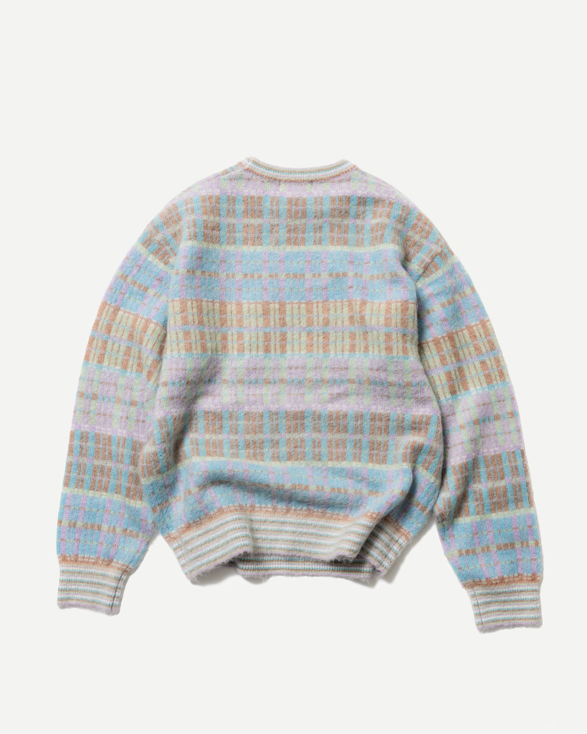 MIXED CHECK JACQUARD PULLOVER