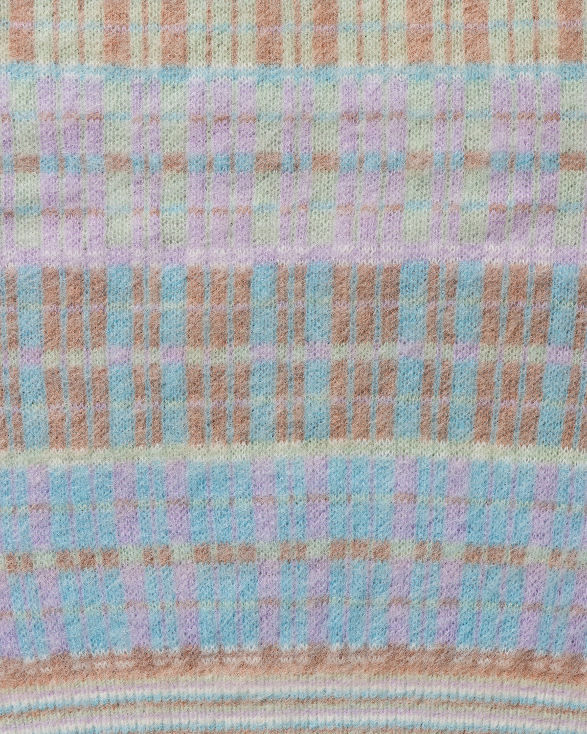 MIXED CHECK JACQUARD PULLOVER