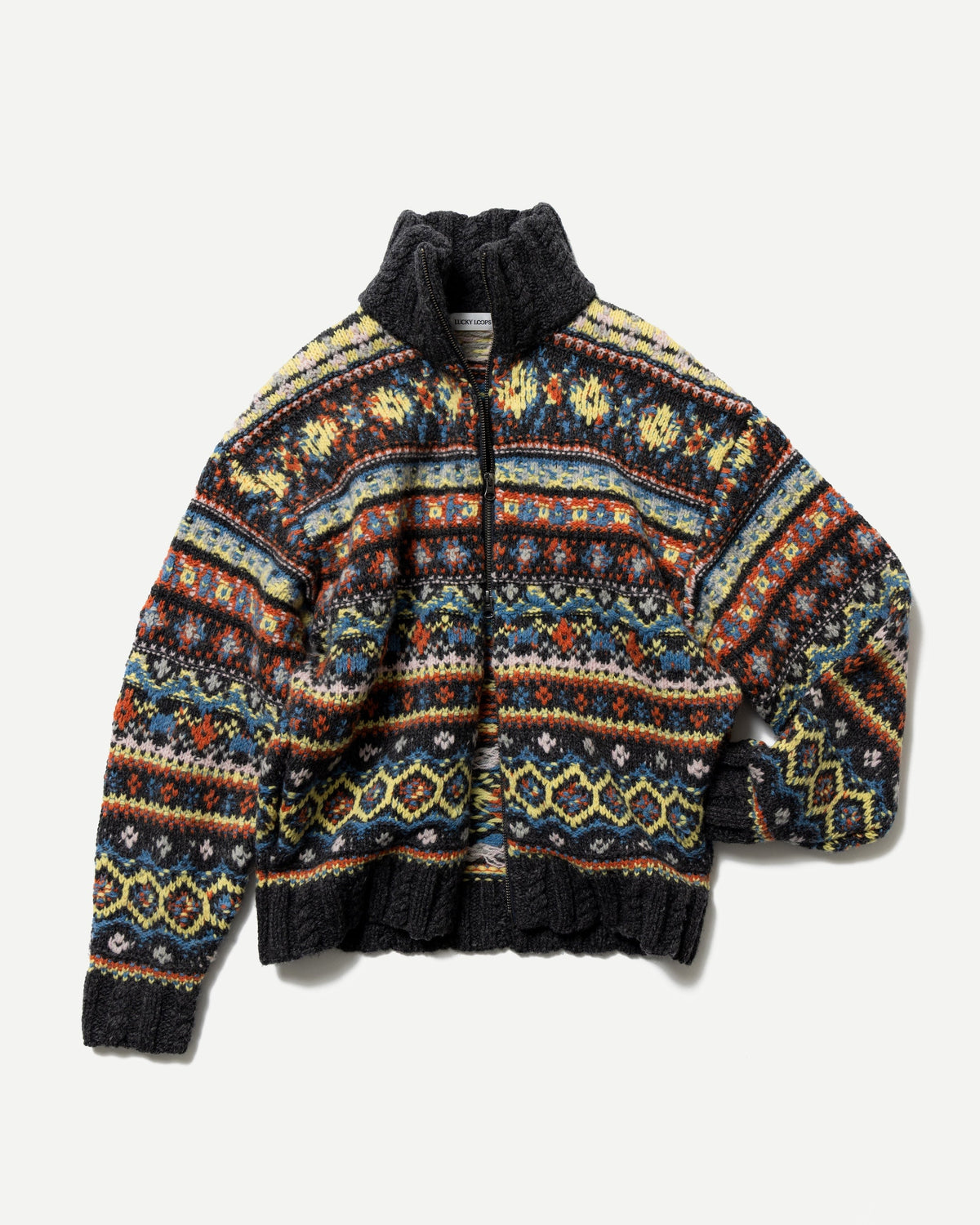 NATIVE PATTERN  ZIP-UP BLOUSON