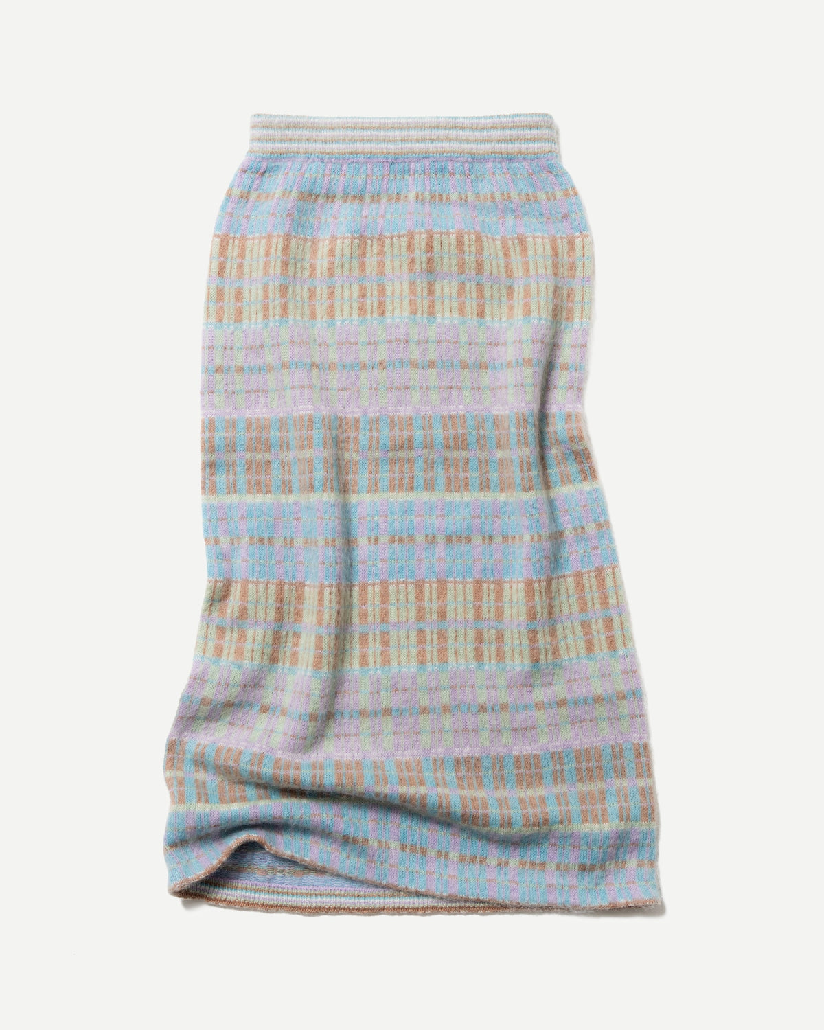 MIXED CHECK JACQUARD SKIRT