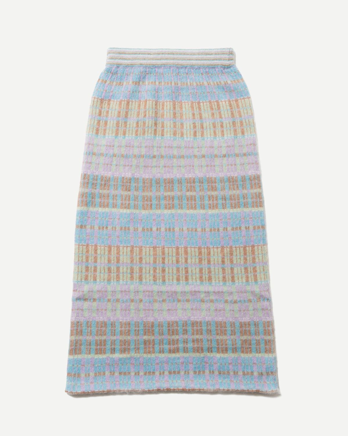 MIXED CHECK JACQUARD SKIRT
