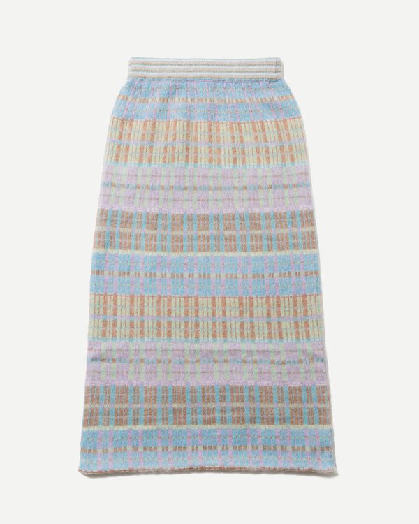 MIXED CHECK JACQUARD SKIRT