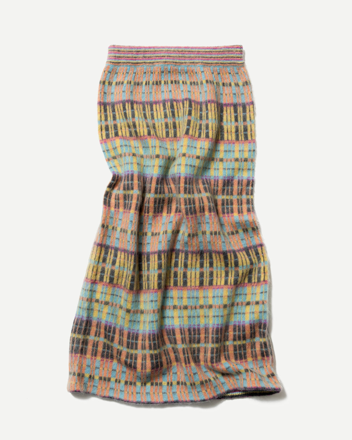 MIXED CHECK JACQUARD SKIRT