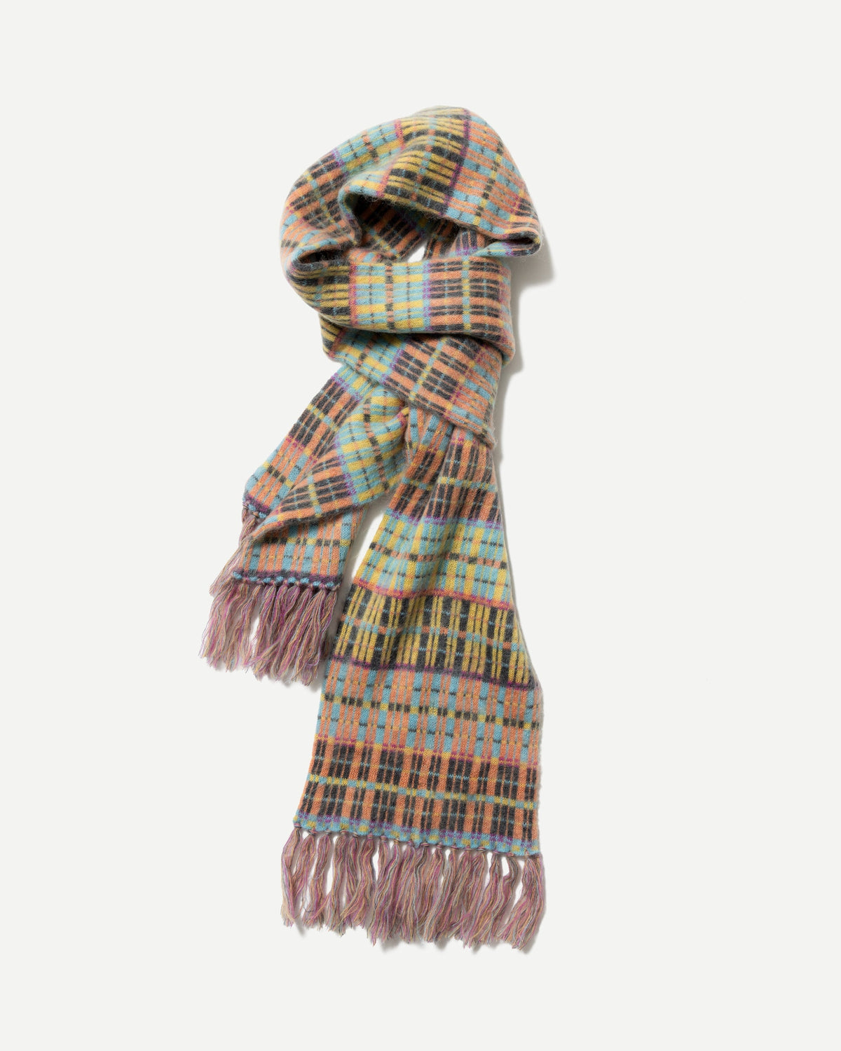 MIXED CHECK JACQUARD  SCARF