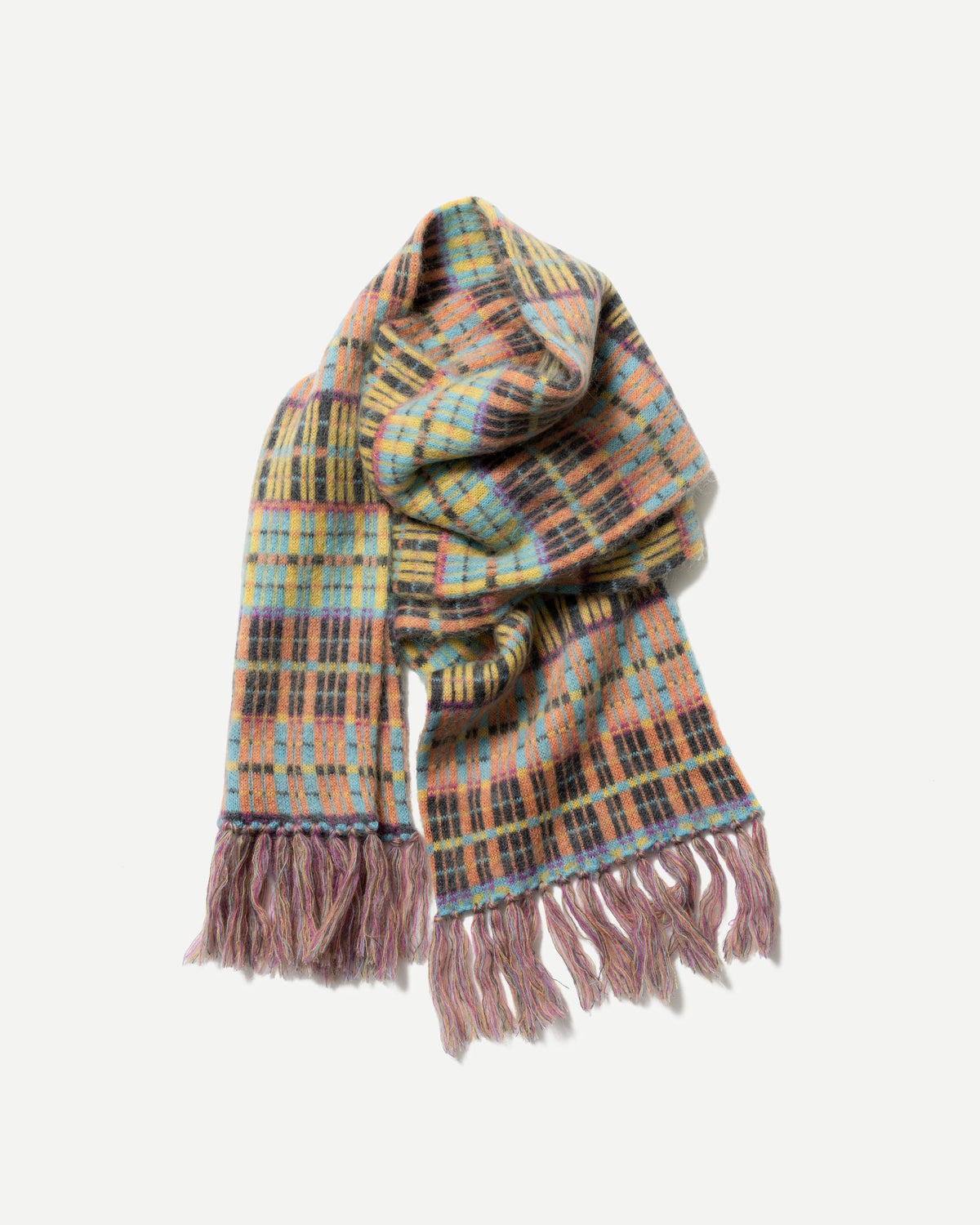 MIXED CHECK JACQUARD  SCARF