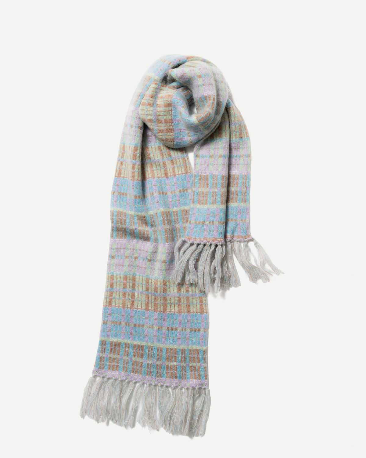 MIXED CHECK JACQUARD  SCARF