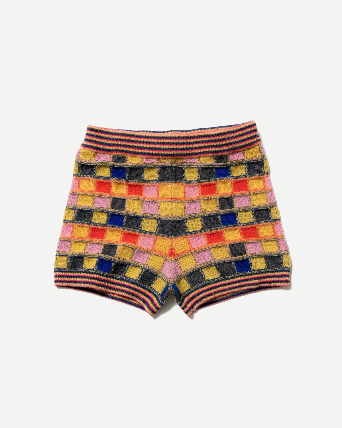 MULTICOLOR CHECKERBOARD SHORTS