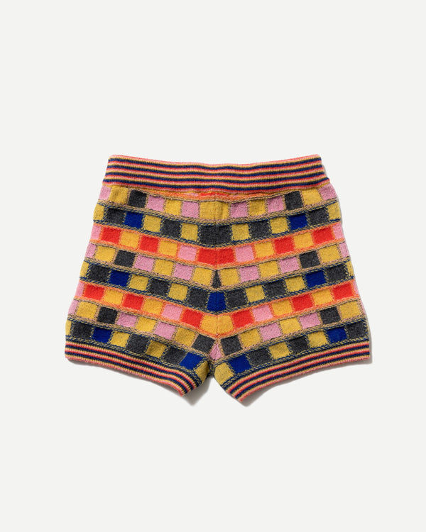 MULTICOLOR CHECKERBOARD SHORTS