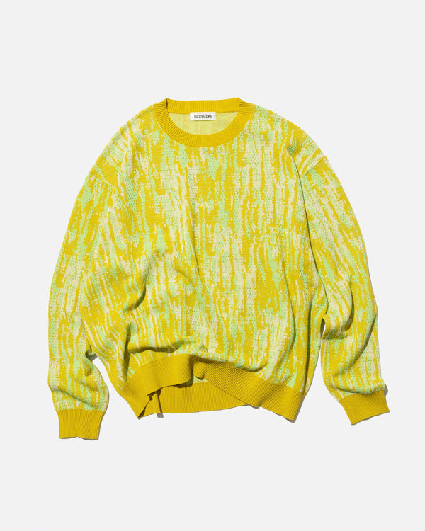 TIE DYE PATTERN MESH CREW
