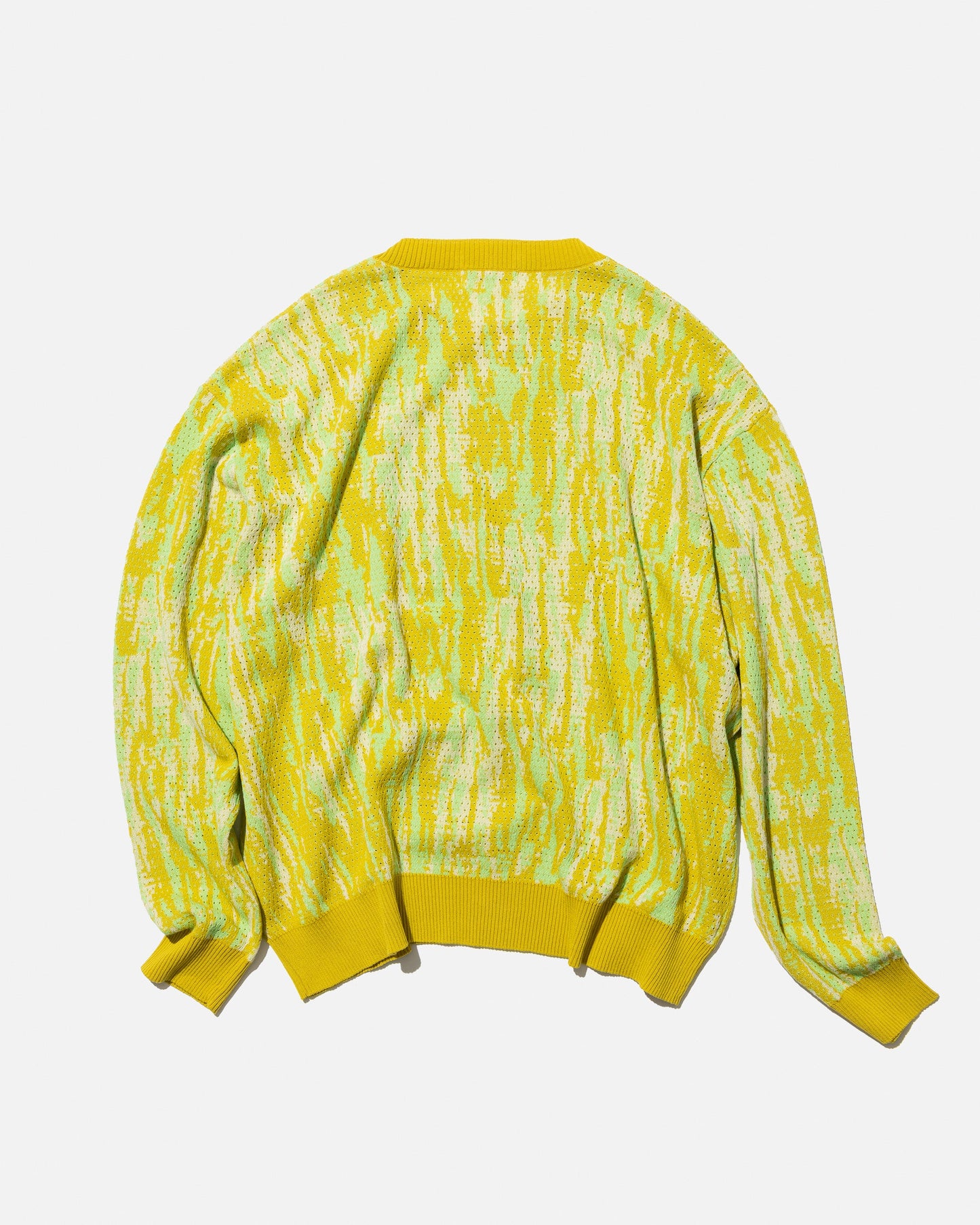 TIE DYE PATTERN MESH CREW