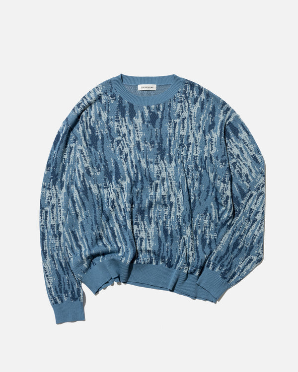 TIE DYE PATTERN MESH CREW