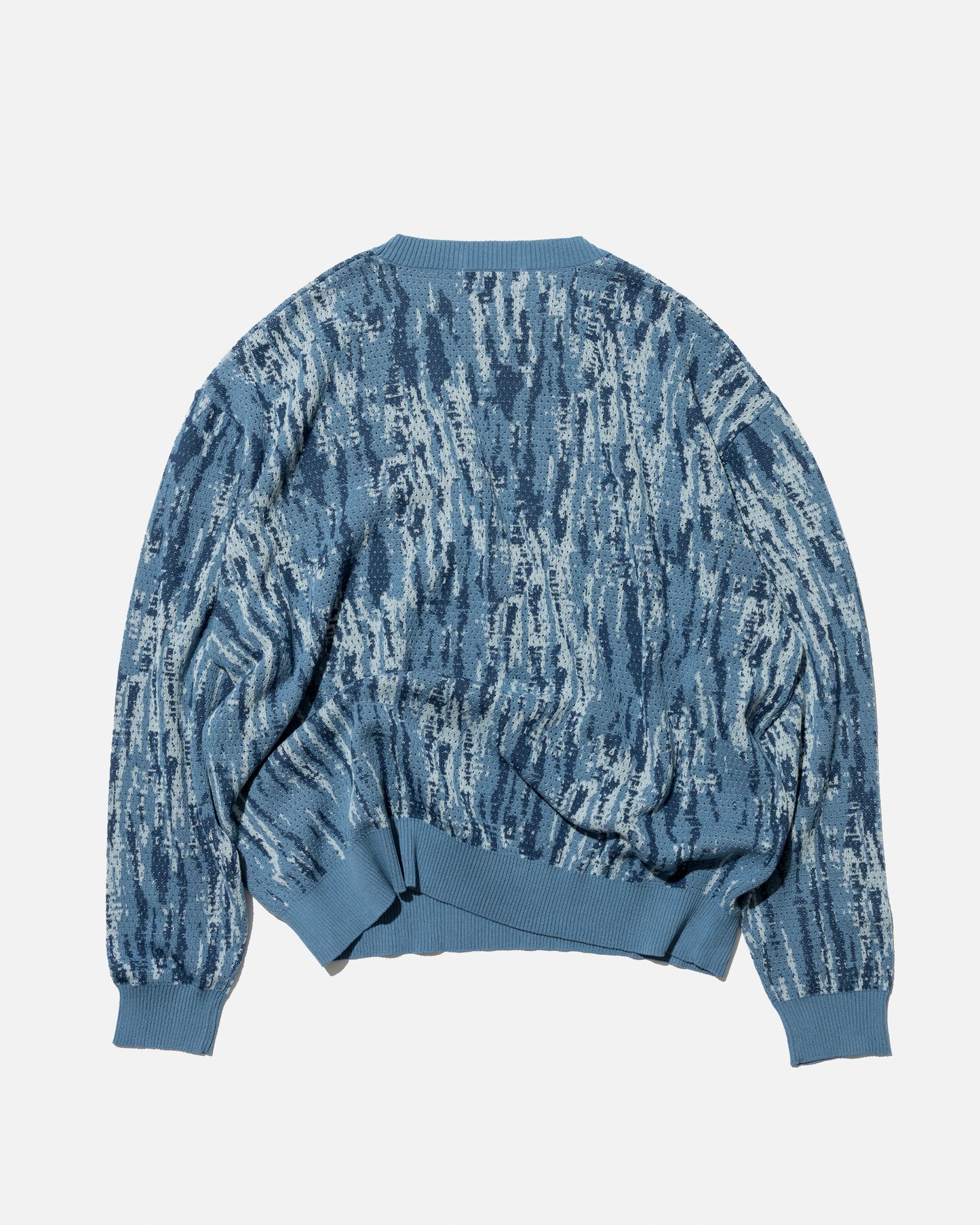 TIE DYE PATTERN MESH CREW