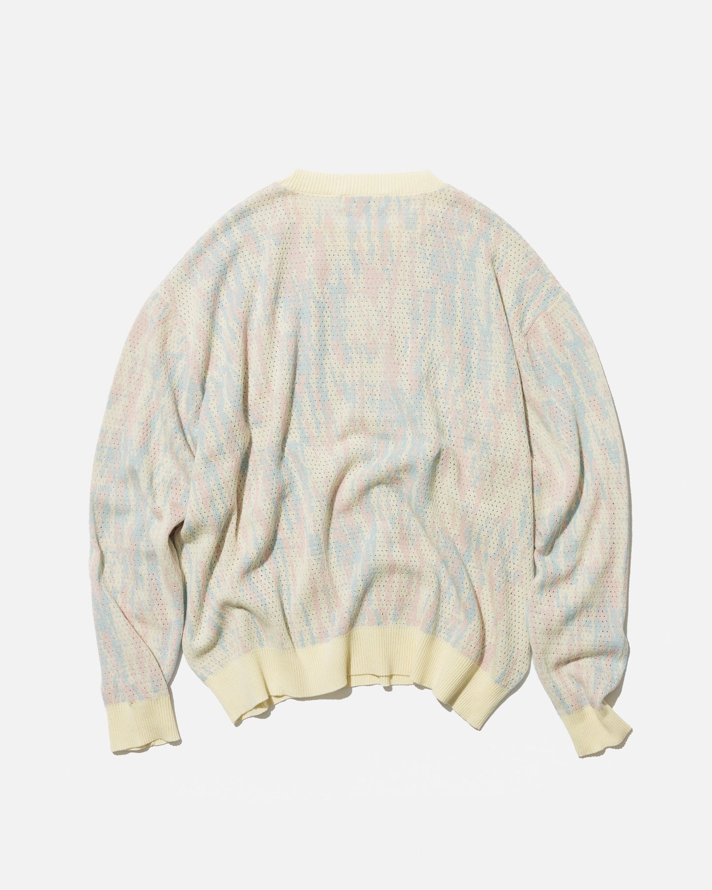 TIE DYE PATTERN MESH CREW