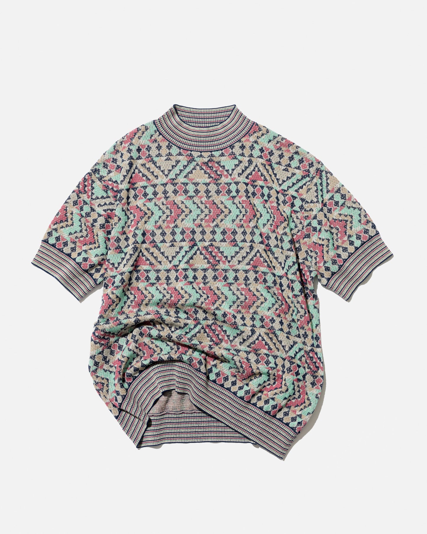 PATTERNED MESH MOC NECK