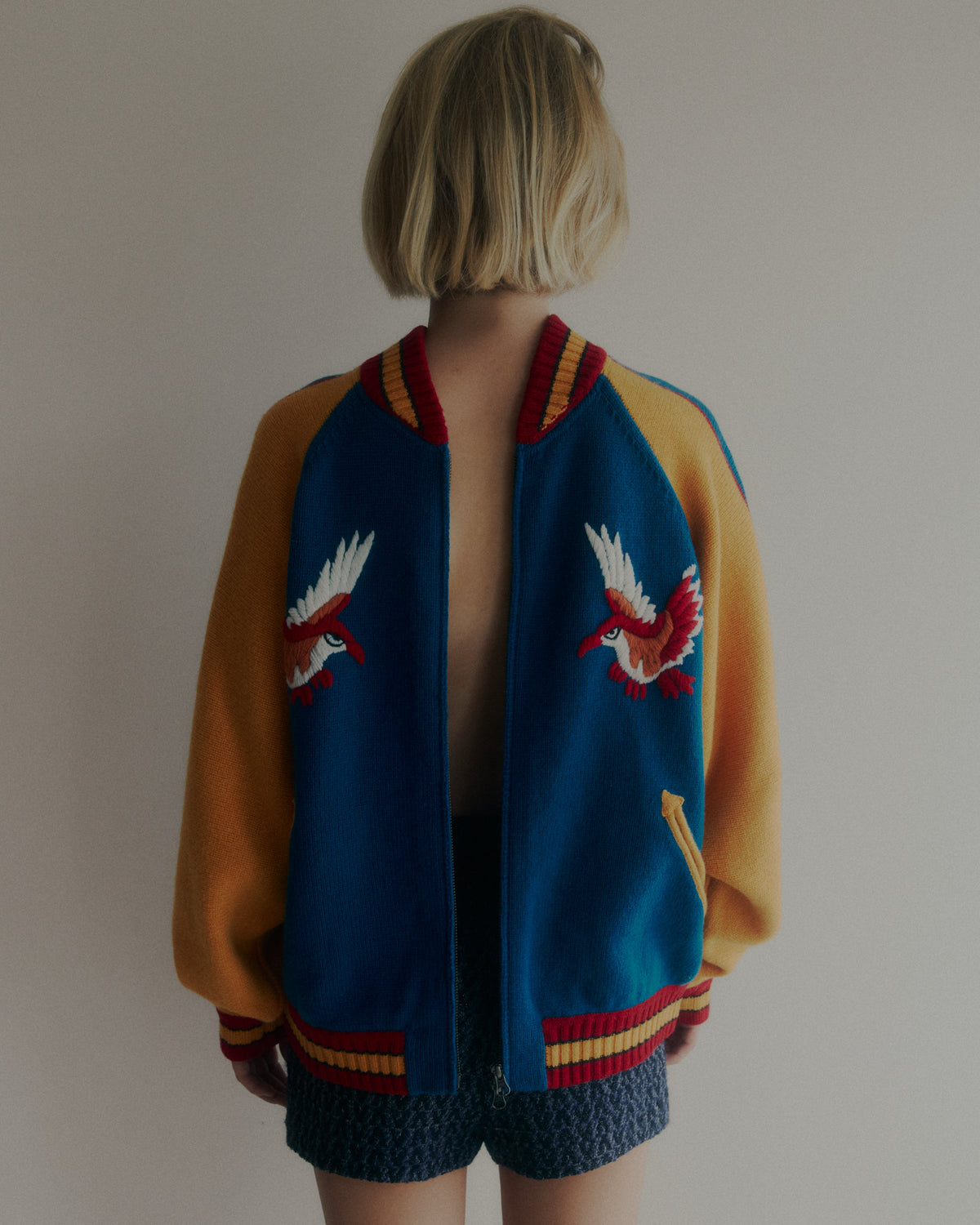 EMBROIDERED SUKAJAN KNIT JACKET