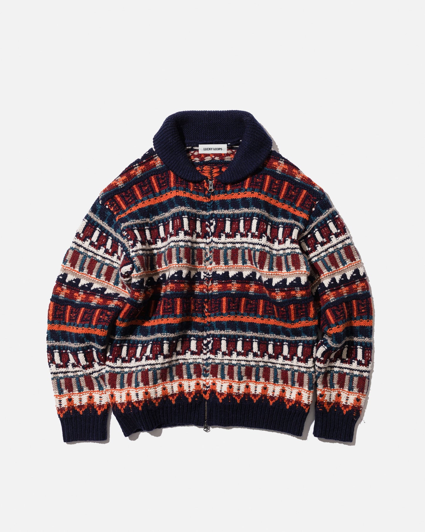 NATIVE PATTERN ZIP BLOUSON