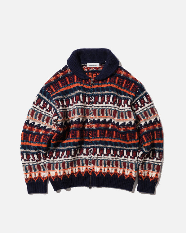 NATIVE PATTERN ZIP BLOUSON