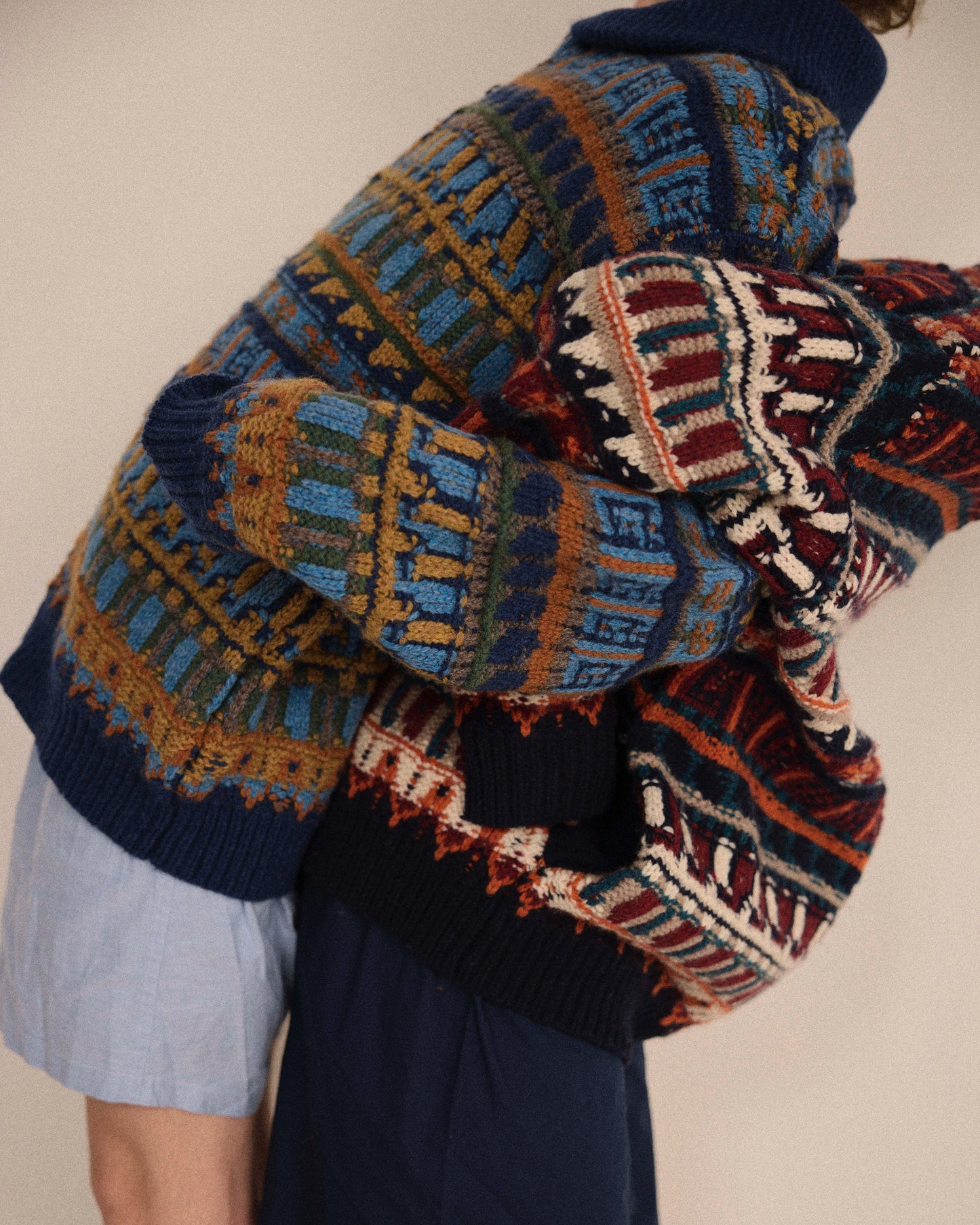 NATIVE PATTERN ZIP BLOUSON