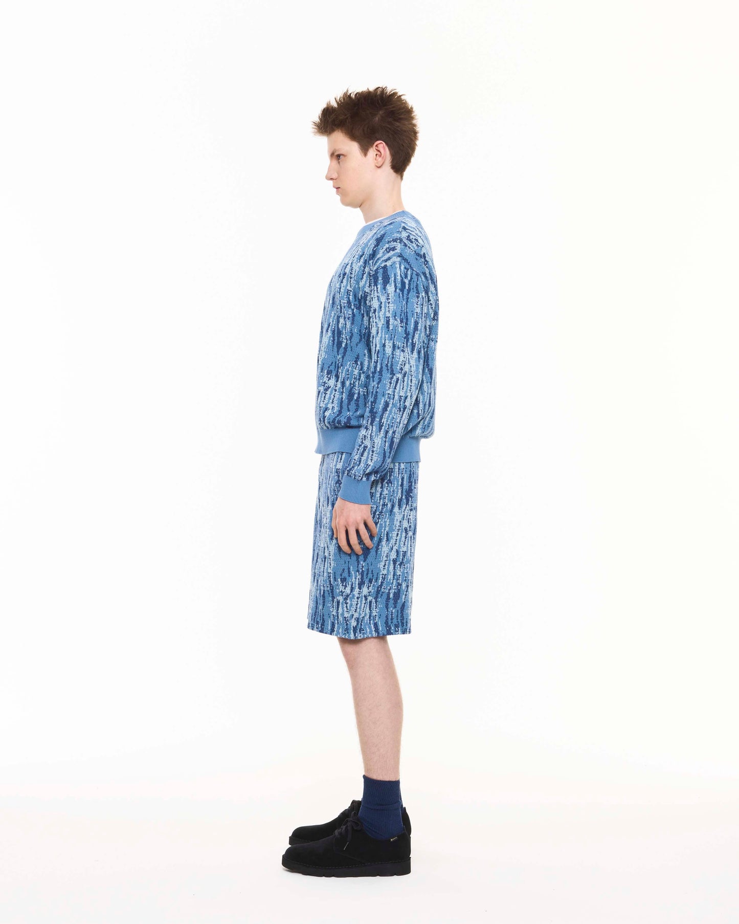 TIE DYE PATTERN MESH SHORTS