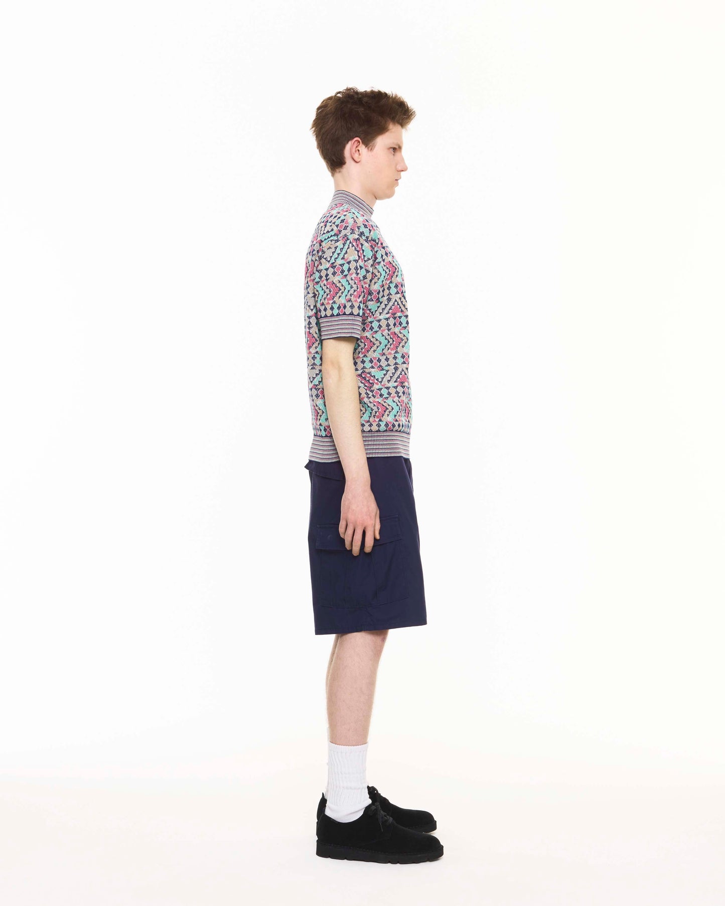 PATTERNED MESH MOC NECK
