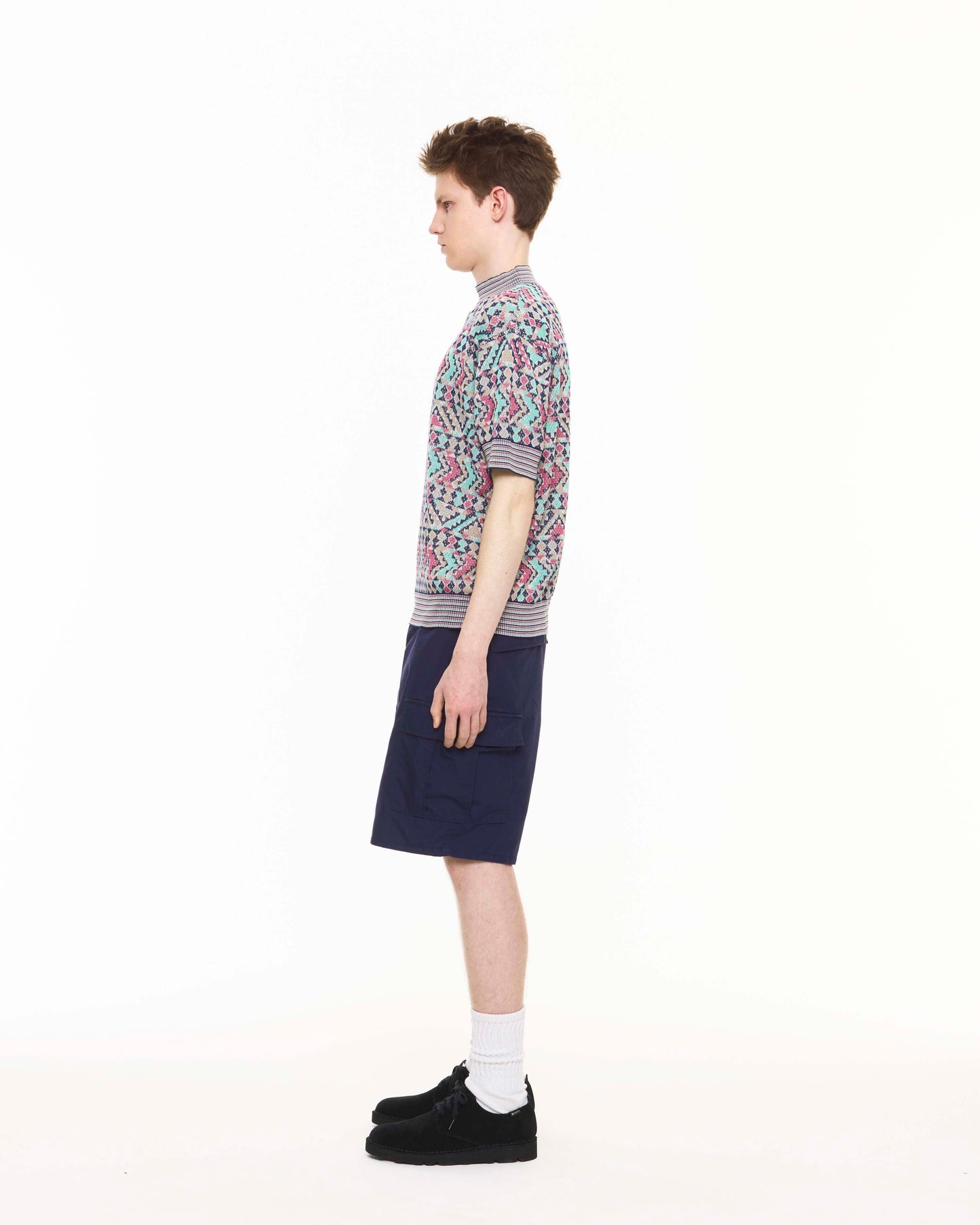 PATTERNED MESH MOC NECK